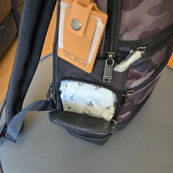 TUMI Parrish Laptop Backpack Ballistic Nylon Leather Khaki Camo (Unisex) - Picture 16 of 16